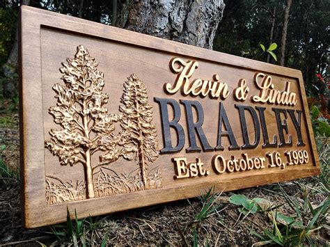 Custom Cabin Sign Family Name Sign Custom Lake House Sign Custom Wall Plaque Home & Garden Home ...