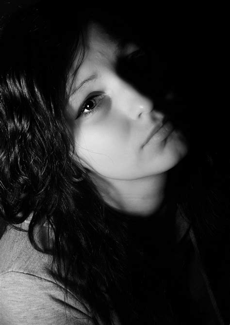 Free Images : black and white, girl, woman, model, young, darkness ...