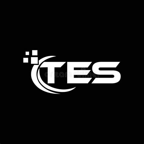 TES Letter Logo Design on Black Background. TES Creative Initials Letter Logo Concept Stock ...