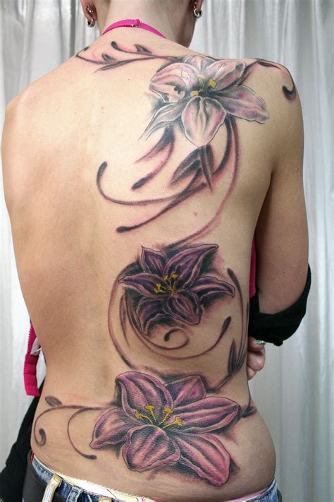 Backpiece Flower Tattoo by 2Face-Tattoo on DeviantArt