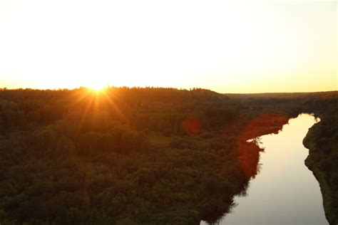 Sunset Over River Valley Free Stock Photo - Public Domain Pictures