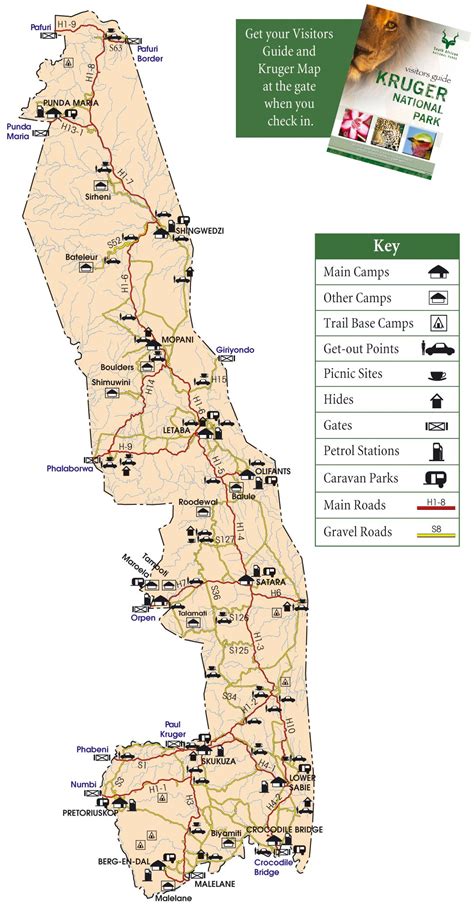 Kruger National Park Map - Kruger National Park South Africa • mappery | National parks map ...