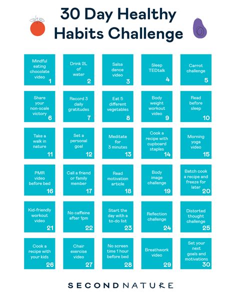 30-day health challenge | Second Nature Blog