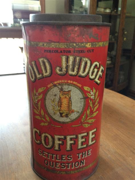 Antique Hunter: Old Judge Coffee Tin by David G. Evans Coffee Co.