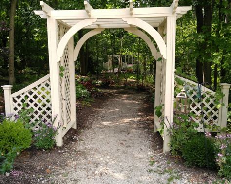 Garden Arbors and Arches - Metal Stone Wood and Plastic Arbor Ideas