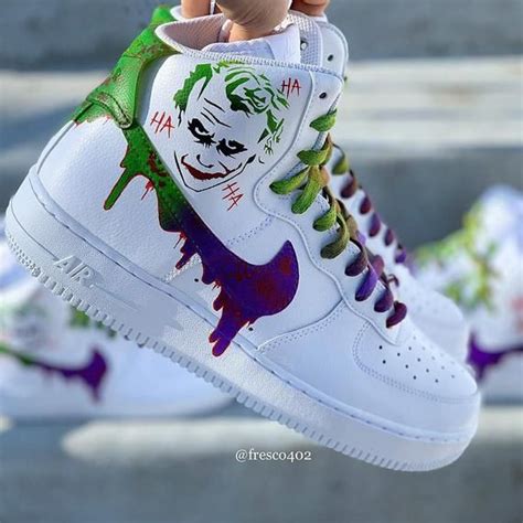 Custom Joker Nike Air Force 1s - Etsy | Custom shoes diy, Custom nike ...