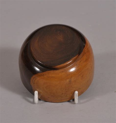 S/4395 Antique Treen 19th Century Lignum Vitae Wool Bowl | BADA