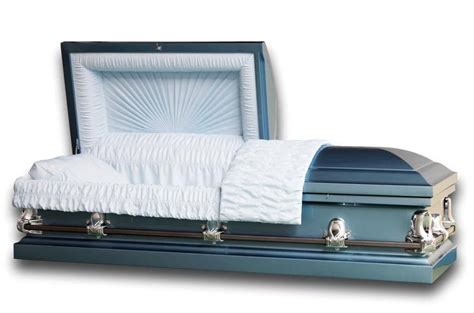 Blue Casket - Dark & Light Blue Casket - Trusted Caskets