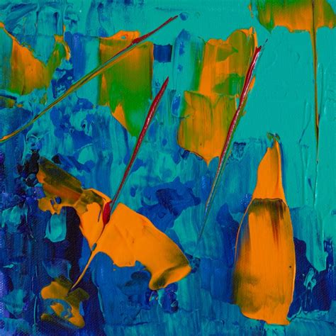 Blue and Yellow Abstract Painting · Free Stock Photo