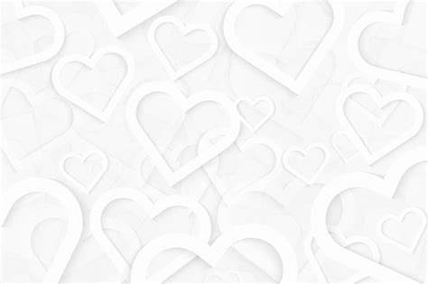 Premium Vector | Valentine hearts background in white color abstract ...