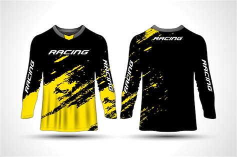 Premium Vector | Long sleeve t-shirt sport motorcycle jersey