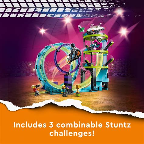 LEGO City Stuntz Ultimate Stunt Riders Challenge 60361, 3in1 Stunts for 1 or 2 Player Action ...