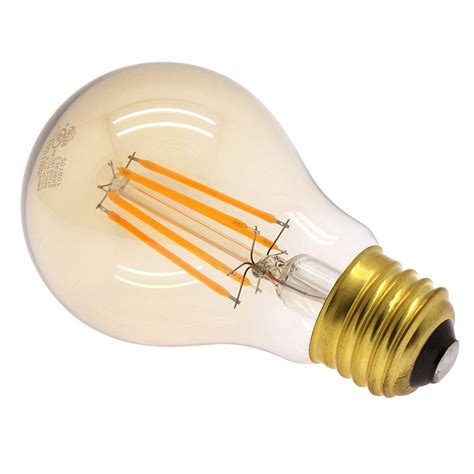 6W LED Filament Bulb, Warm Color (2200K), E26 Base