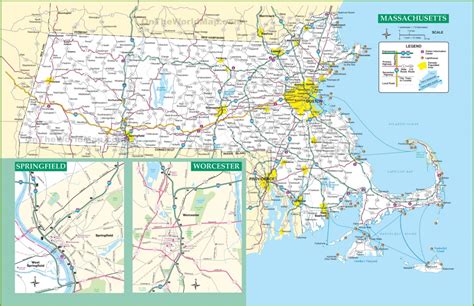 Map Of Massachusetts | Boston Map Pdf | Map Of Massachusetts Towns - Printable Map Of ...