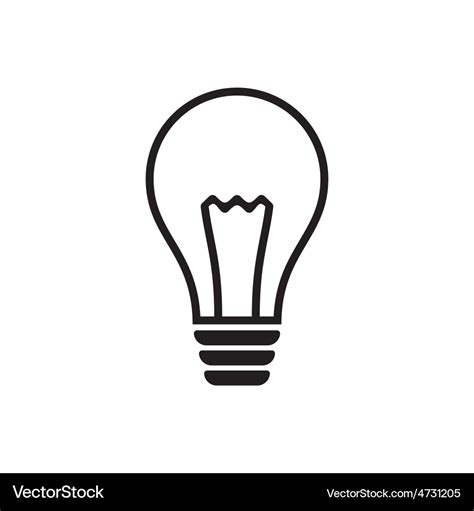 Light bulb icon Royalty Free Vector Image - VectorStock