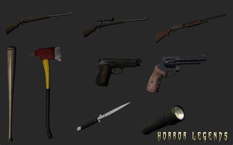 Weapons list image - Horror Legends - IndieDB