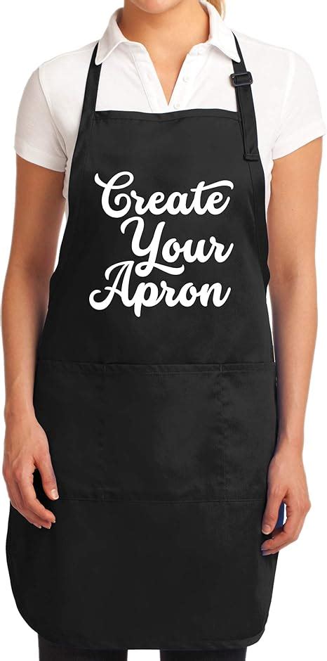 Amazon.com: Custom Grill Aprons for Women Men Add Your Text Personalized Chef Kitchen Apron ...