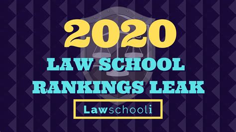 2020 Law School Rankings Leak? - LawSchooli