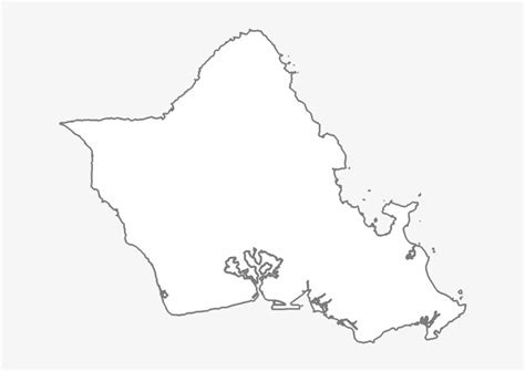 Hawaii Map Outline Full - Outline Of Oahu Island PNG Image ...