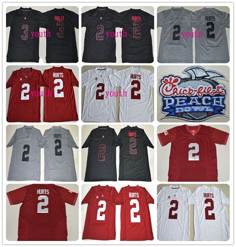 2017 Alabama Crimson Tide Playoff Jerseys Youth/Kids Men Jalen Hurts 2 Ridley 3 College Football ...