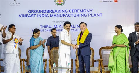 VinFast Lays Foundation Of Its Manufacturing Facility In Tamil Nadu