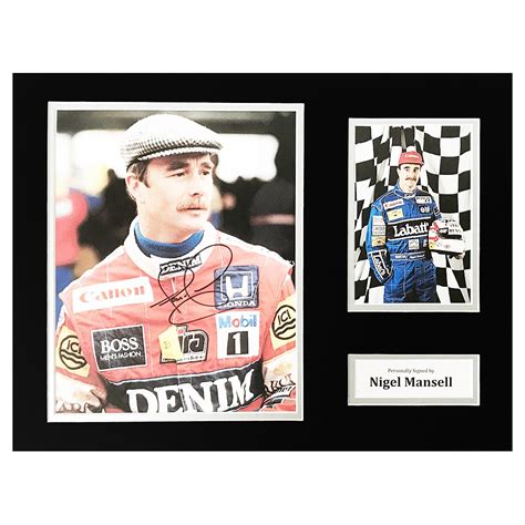 Nigel Mansell Autograph - Signed Formula 1 Icon Photo Display