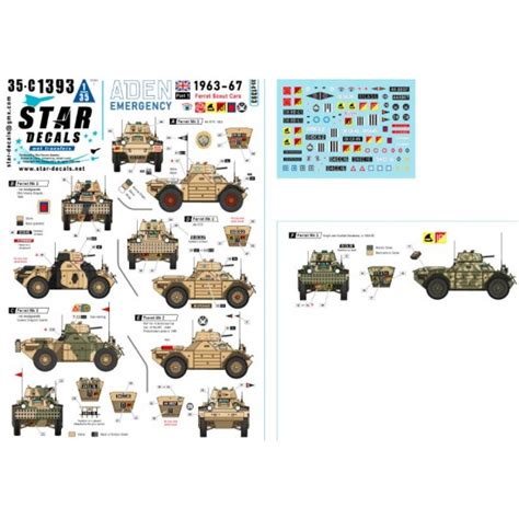 Decals for 1/35 Aden Emergency 1963-67. British Ferret Mk 2 Scout Cars (#STAR-35-C1393) - BNA ...