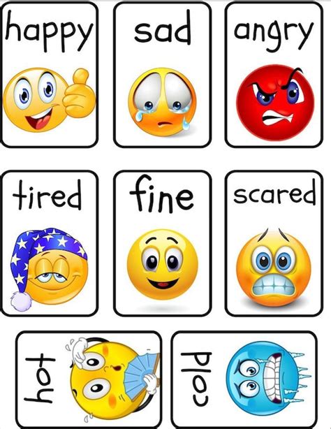 Feelings And Emotions Flashcards Free Printable Printable Word Searches ...