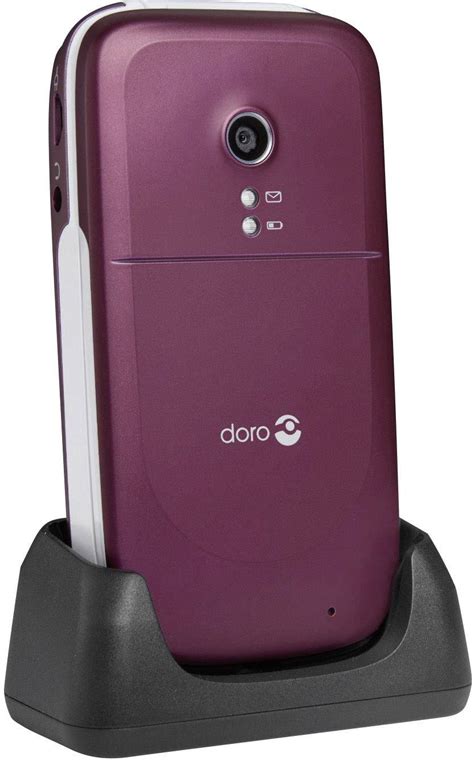 doro PhoneEasy 621 Big button flip top mobile phone Wine red, White ...