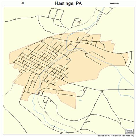 Hastings Pennsylvania Street Map 4233080