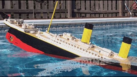 Lego Titanic Model Sinking