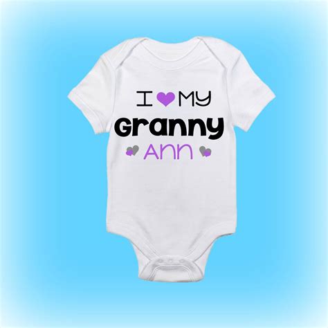 Personalized Grandmother Onesie®I Love My by ShowerTimeBabyWear