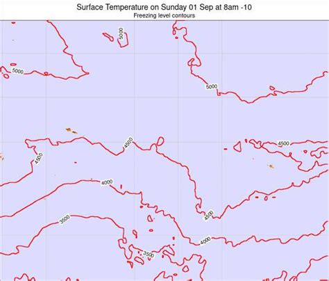 Cook Islands Surface Temperature on Saturday 26 Jun at 8pm CKT