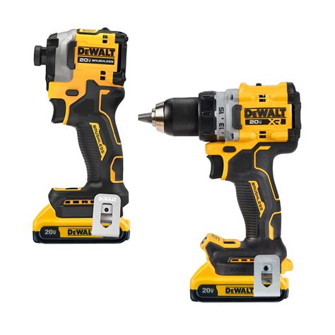 DEWALT 20V MAX XR Brushless Cordless Drill and Impact Driver with (2 ...