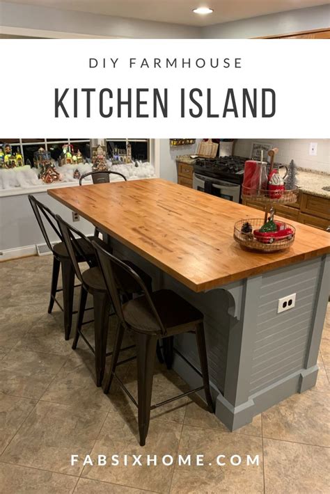 Build A Farmhouse Kitchen Island - DIY | Building a kitchen, Kitchen island design, Farmhouse ...