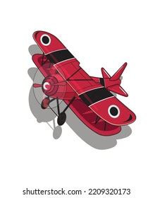 Classics Vintage Airplane Vector Illustration Concept Stock Vector ...