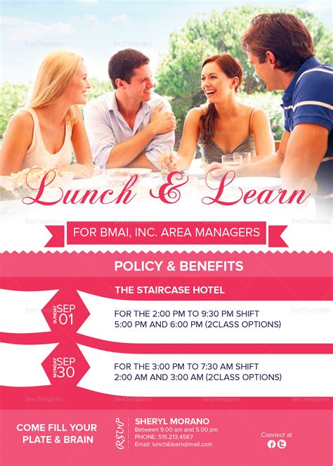 Sweet Lunch & Learn Invitation Design Template in PSD, Word, Publisher