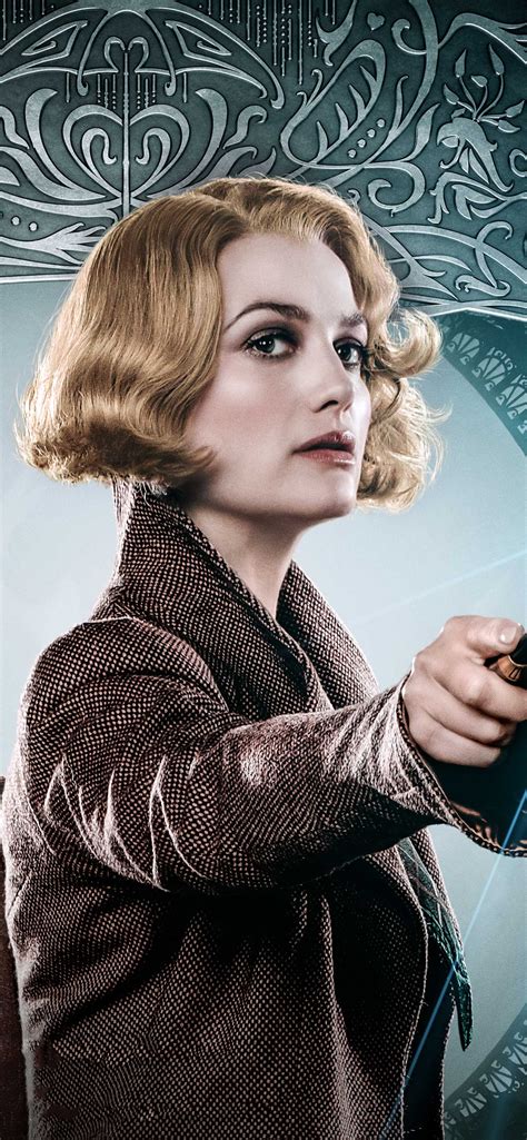 1242x2688 Alison Sudol As Queenie Goldstein In Fantastic Beasts The Crimes Of Grindlewald Poster ...