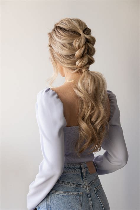 EASY BRAIDED PONYTAIL HAIRSTYLE SPRING 🌷 - Alex Gaboury