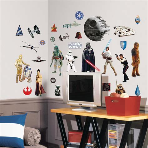 RoomMates RMK1586SCS Star Wars Classic Peel and Stick Wall Decals, Wall ...