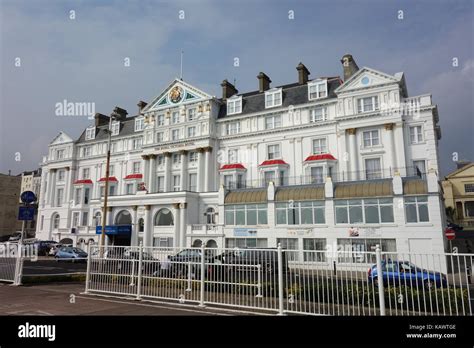 Royal Victoria Hotel on Hastings seafront, Sussex, England Stock Photo ...