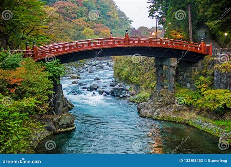 - Red Bridge Shinkyo at Nikko during Autumn Seasons, Tochigi Japan ...