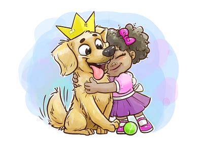 Cartoon Dog With Girl designs, themes, templates and downloadable ...