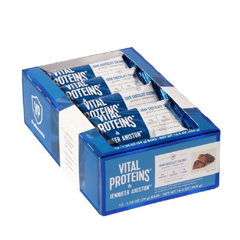 Vital Proteins Collagen Bars - Dark Chocolate Coconut (12 Count ...