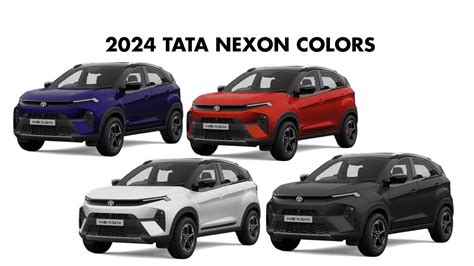 2024 Tata Nexon Colors: Purple, White, Grey, Red - GaadiKey