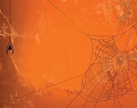 Spider Web Halloween Background Stock Illustration - Download Image Now ...