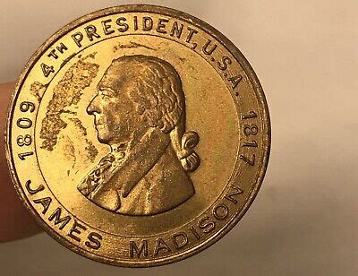 James Madison 1809 4 Th President Coin Medal | eBay