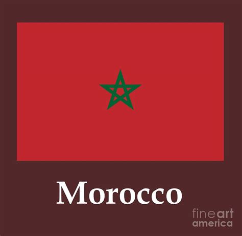 Morocco Flag And Name Digital Art by Frederick Holiday