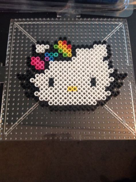 Hello Kitty perler beads. | Perler bead art, Fuse bead patterns, Perler bead patterns