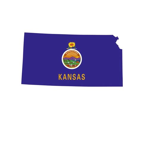 Kansas Map Svg Kansas Flag Svg United States Flag USA Map Flag - Etsy